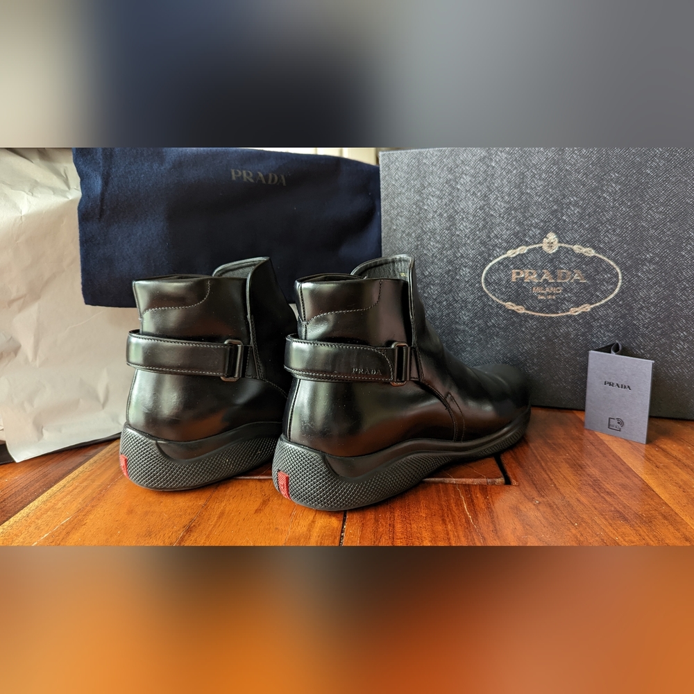 Prada leather shoes with sneaker sole - gently worn size US 10 euro sz 43